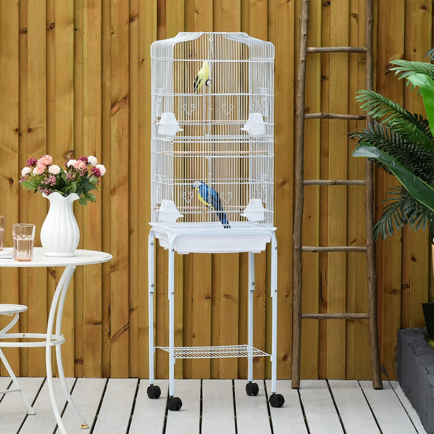 Detachable Bird Cage with Stand - White - photo 2