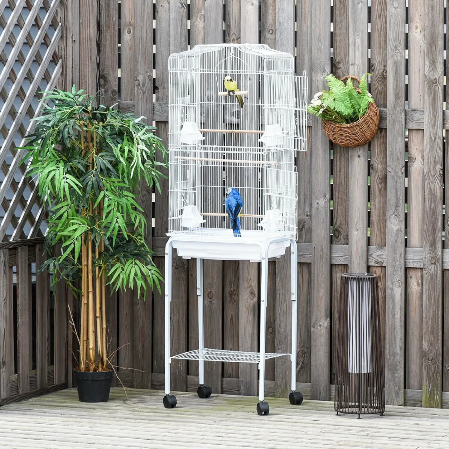 Detachable Bird Cage with Stand - White image indicator(9)