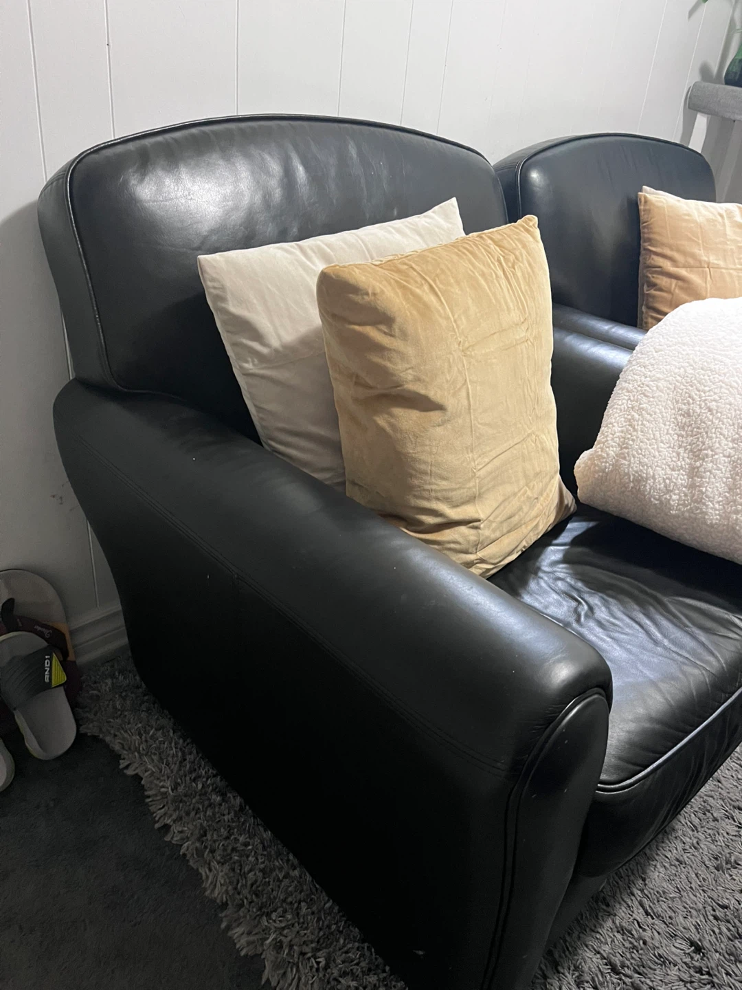 Black Leather Armchairs - Set of 2 - photo 2
