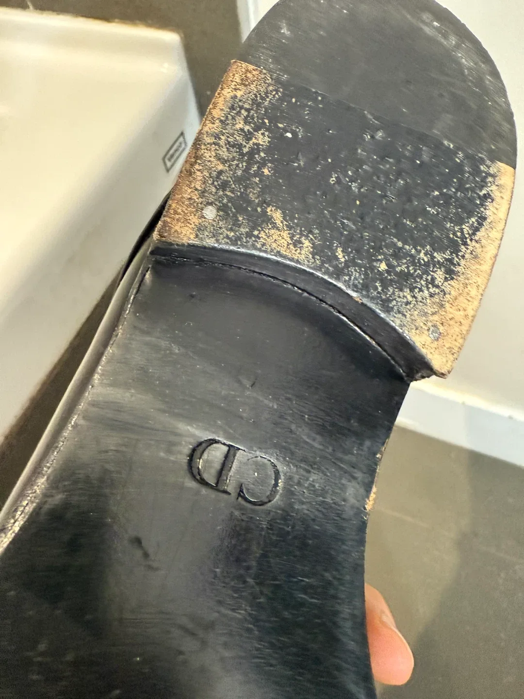 Dior Black Leather Dress Shoes Size 12 image indicator(4)