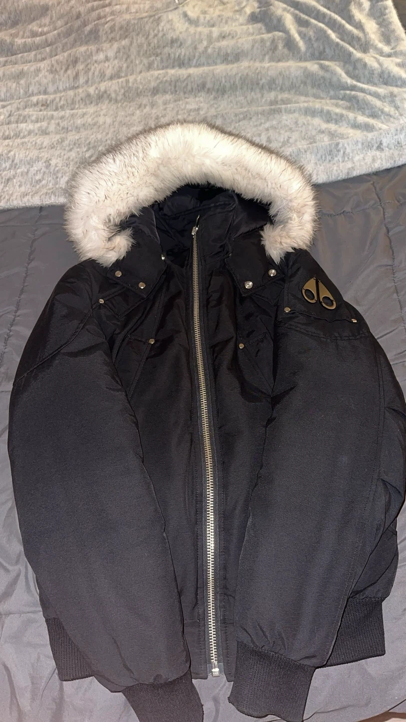 Moose Knuckles Bomber Jacket - Black, Size M