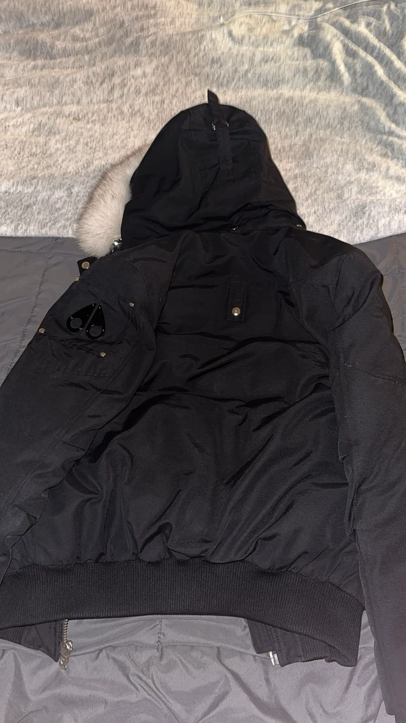 Moose Knuckles Bomber Jacket - Black, Size M - photo 2