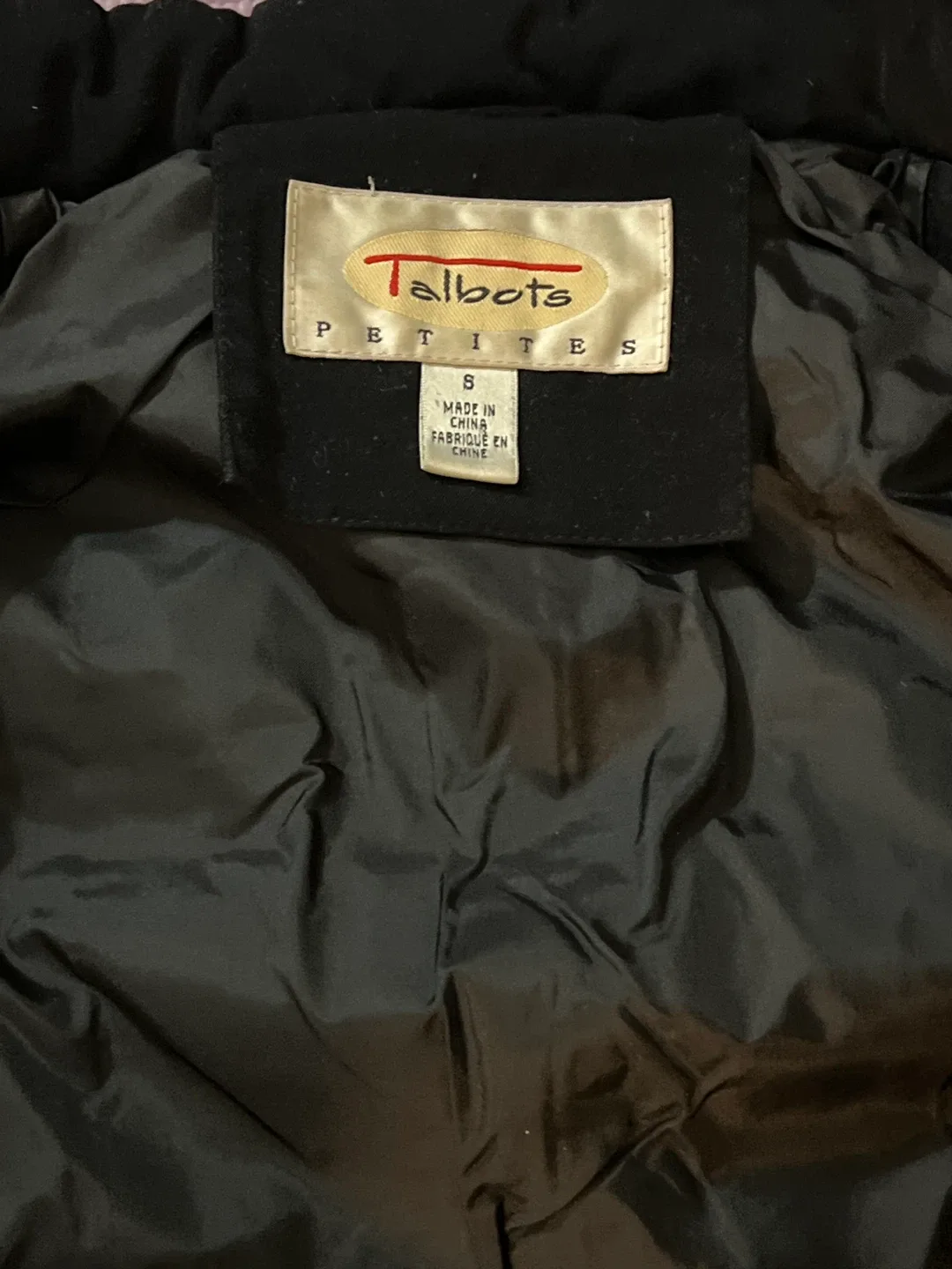 Talbots Petites Black Puffer Coat - Size S image indicator(3)
