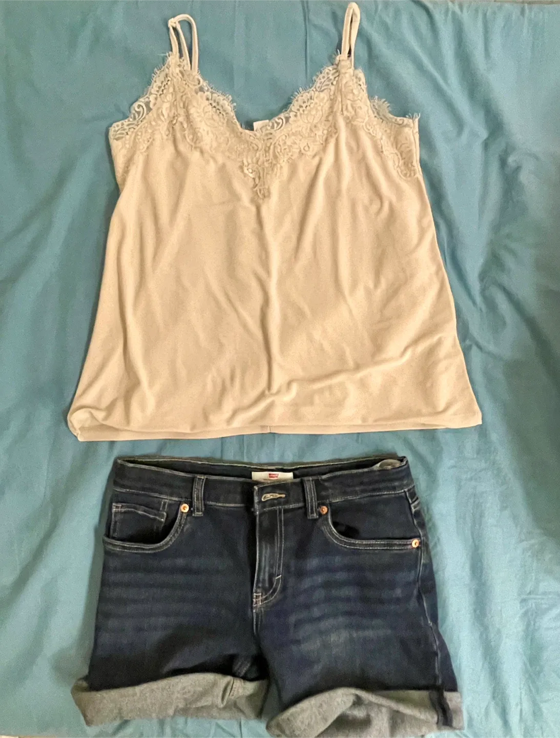 Lace Trim Cami Tank Top