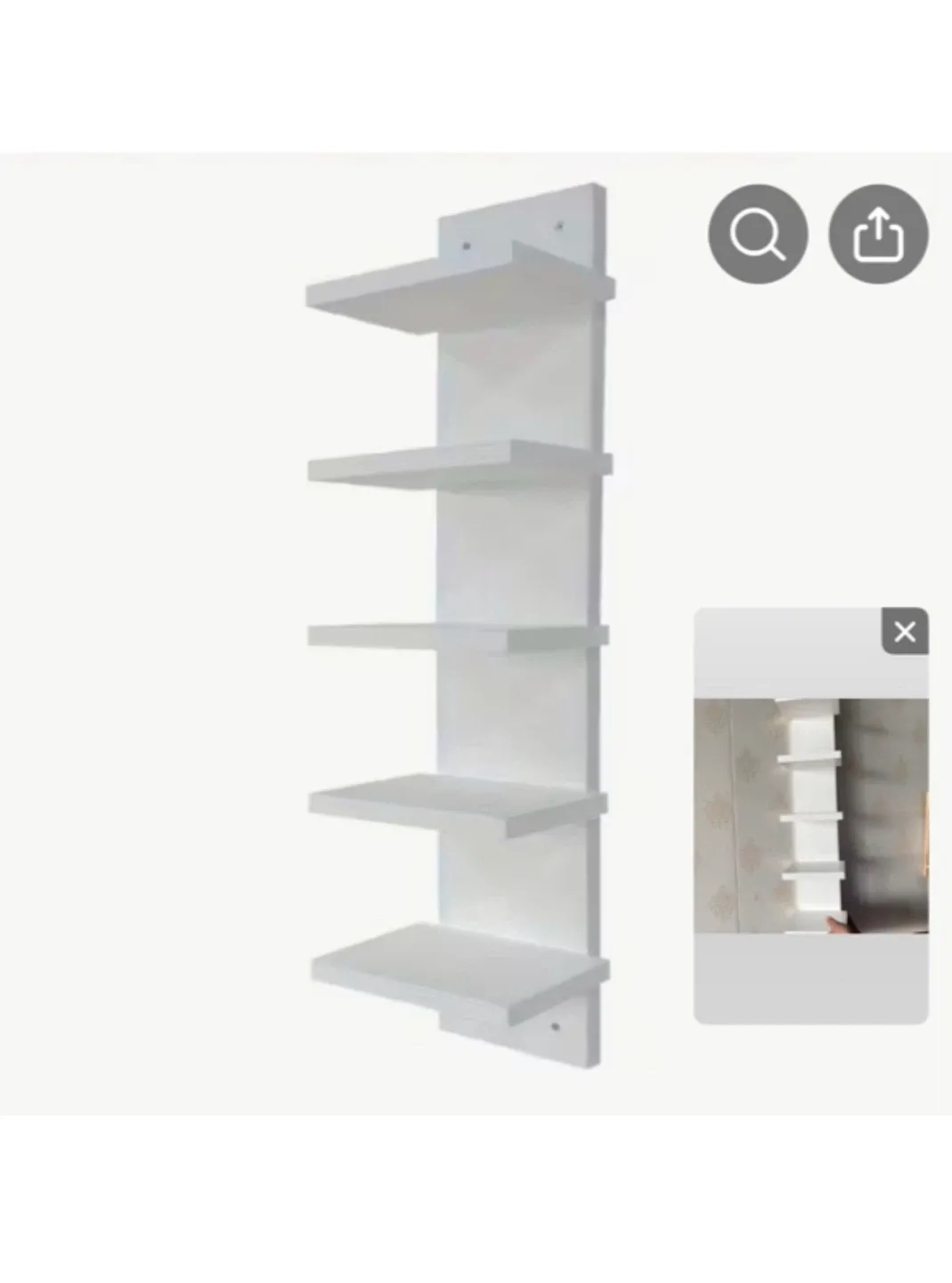 5-Tier Modern Minimalist Wall Shelf - White image indicator(2)