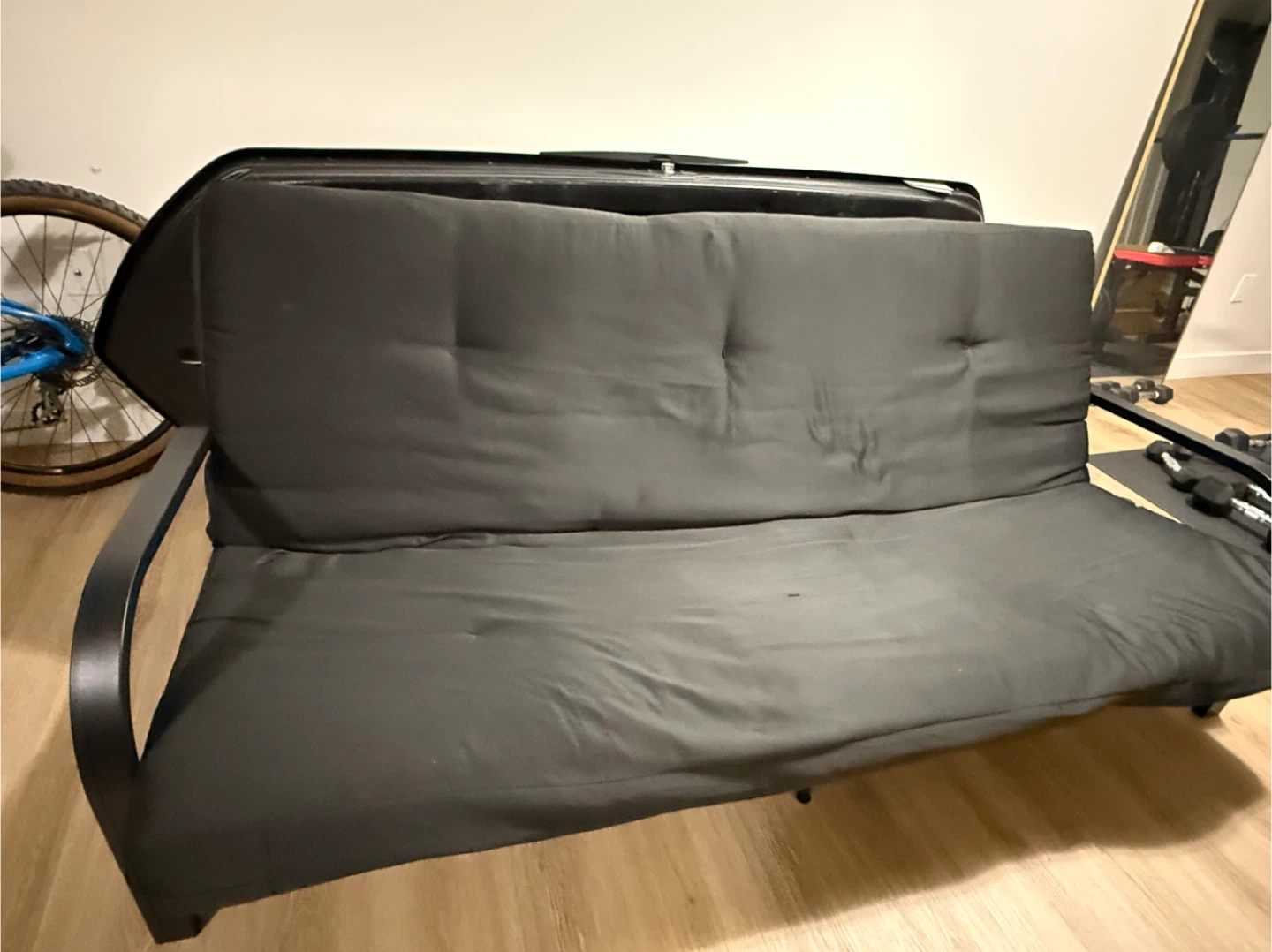 Black Futon Couch - photo 2