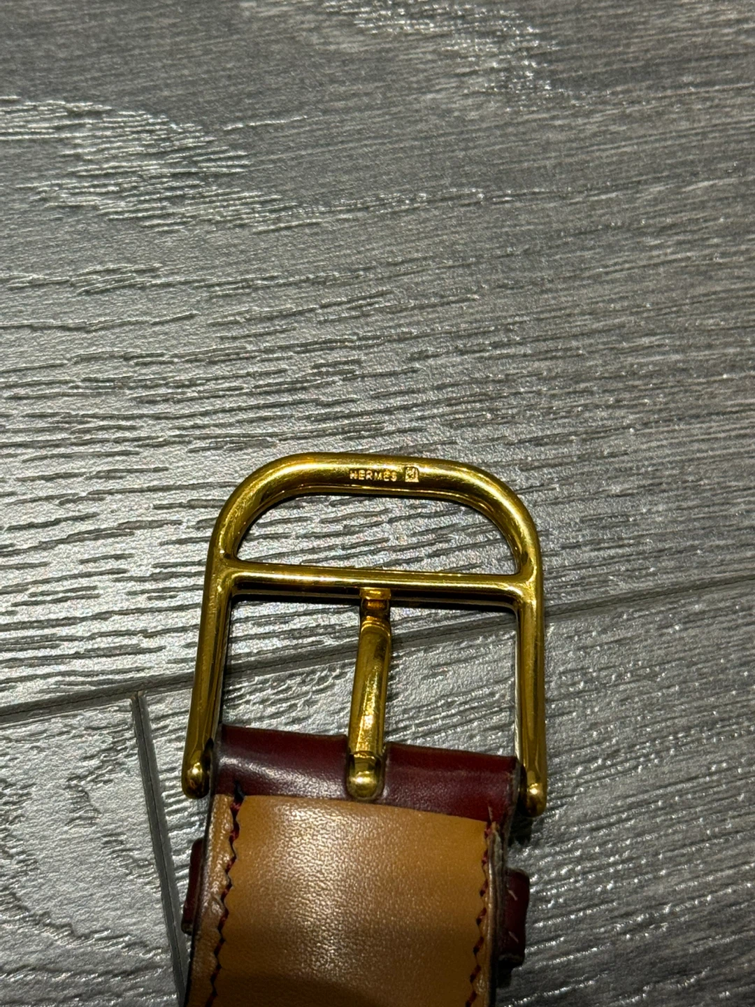 Hermès Leather Belt made in France burgundy - photo 4