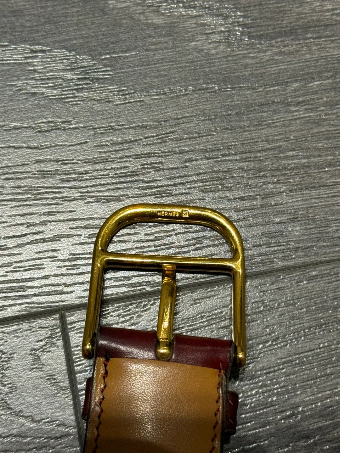 Hermès Leather Belt made in France burgundy image indicator(4)