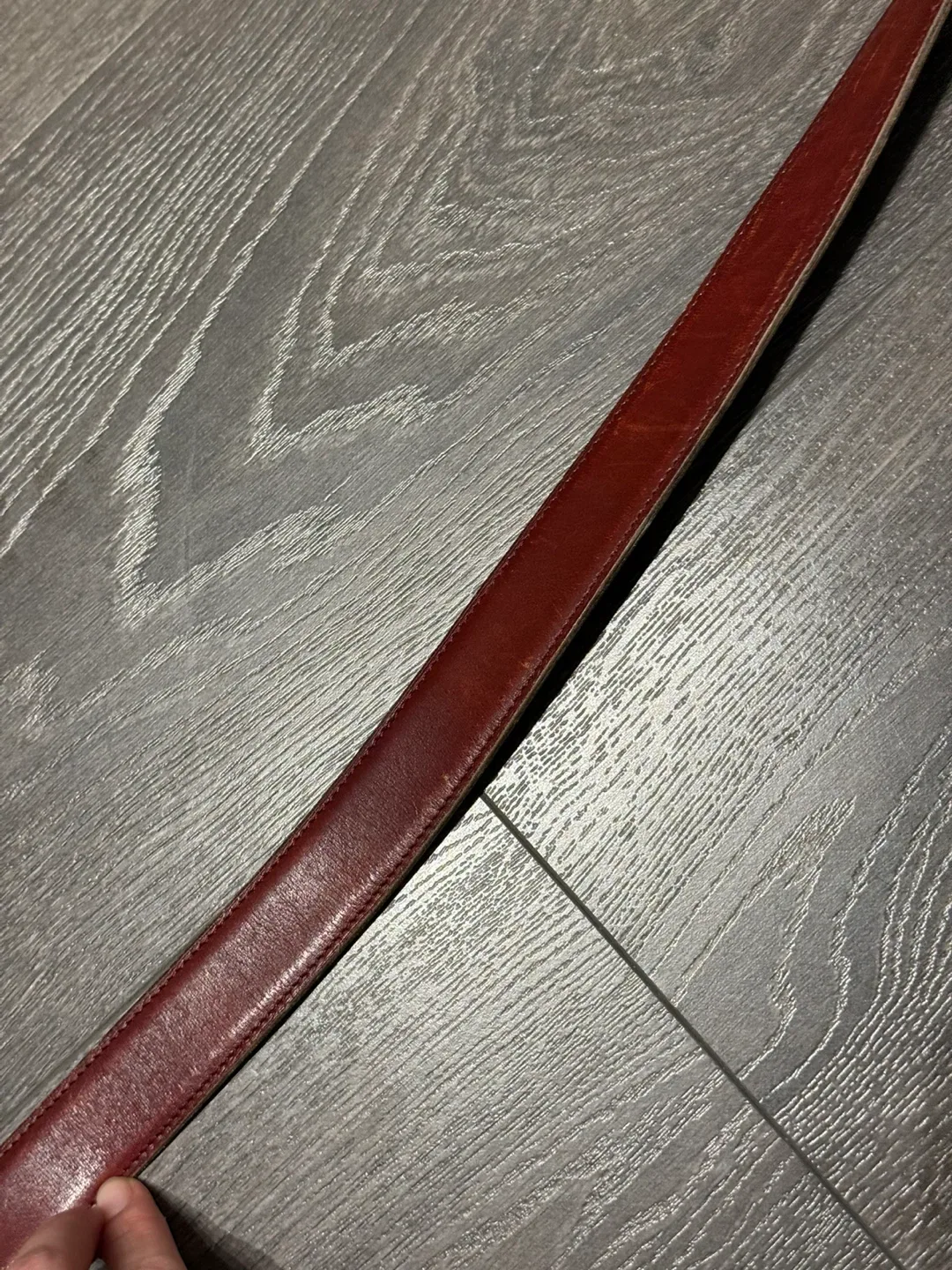 Hermès Leather Belt made in France burgundy image indicator(9)