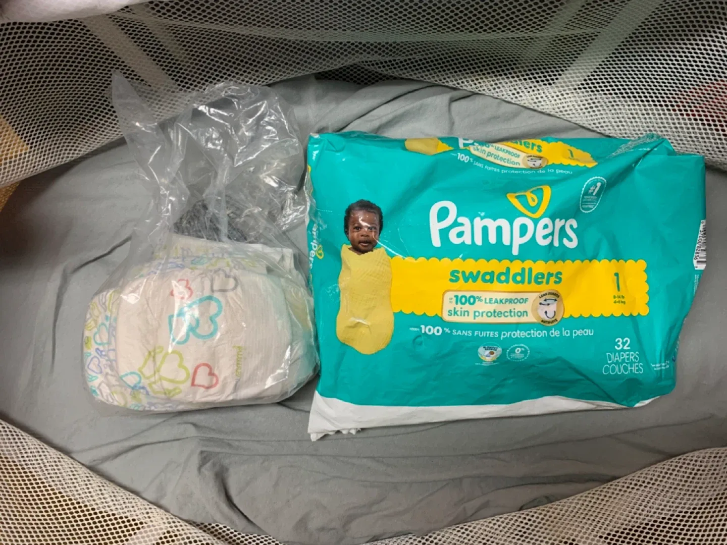 Pampers Swaddlers Size 1 - Opened Pack with 16 diapers