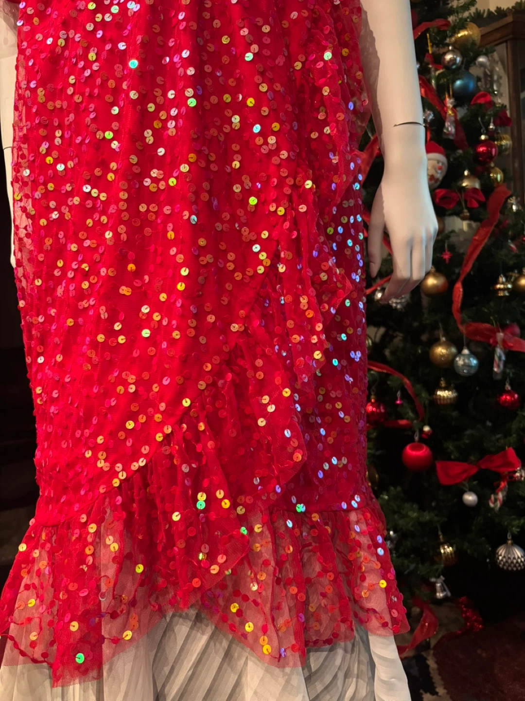 Red Sequin Party Dress - photo 2