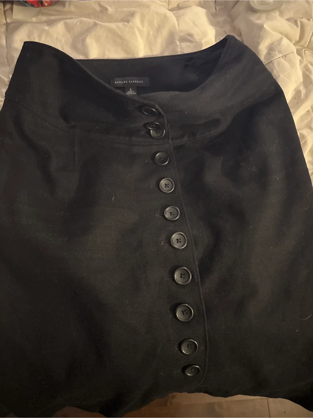 Banana Republic Black Button-Front Skirt - Size 4