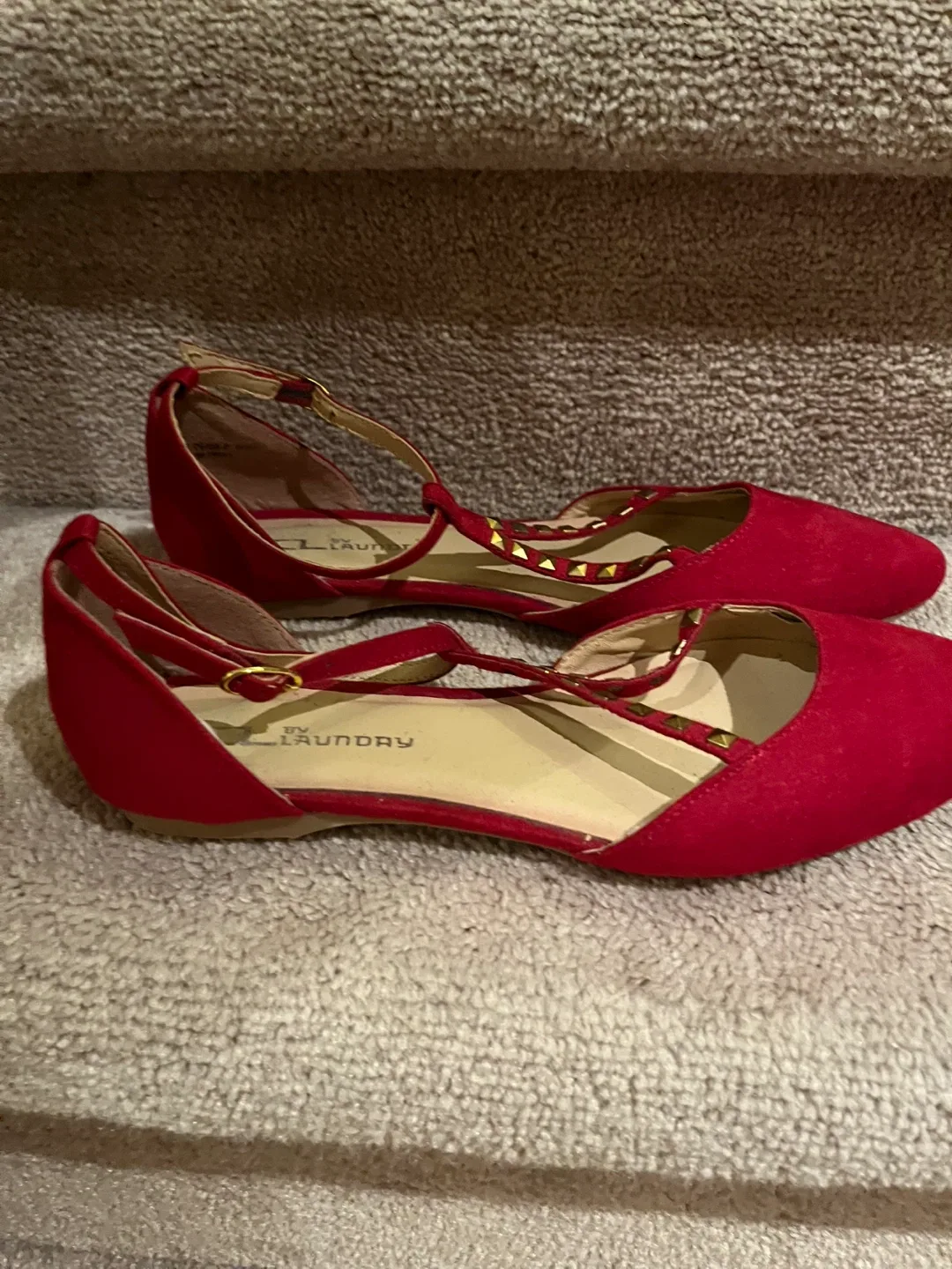 CL by Laundry Red Flats, Size 8 image indicator(2)