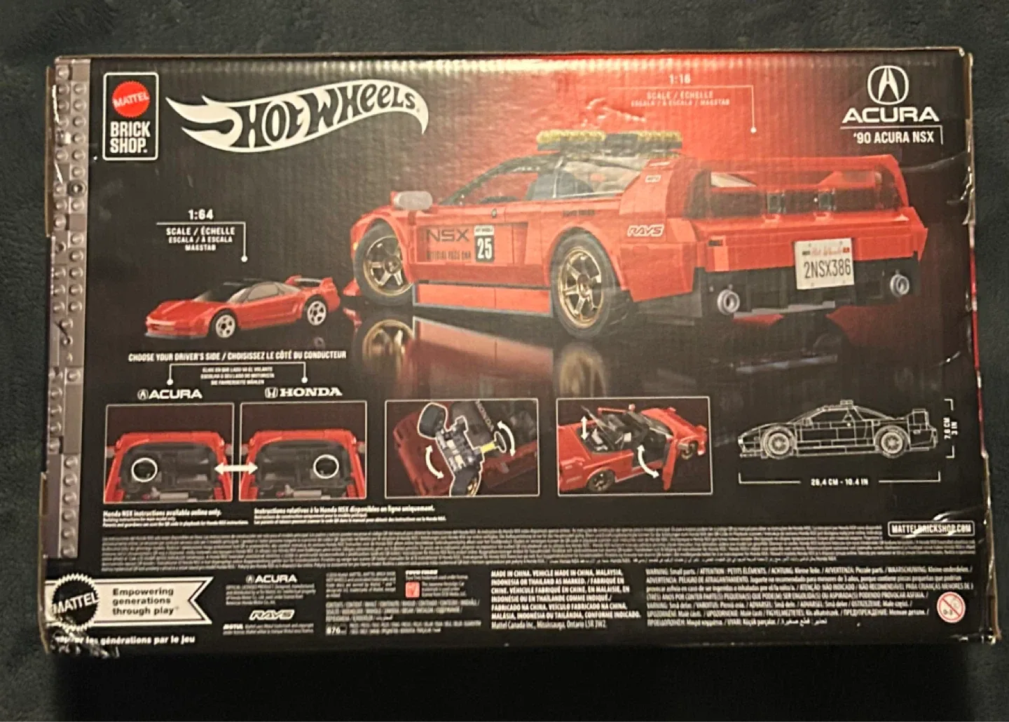 Hot Wheels Brick Shop Acura NSX '90 Building Set image indicator(2)