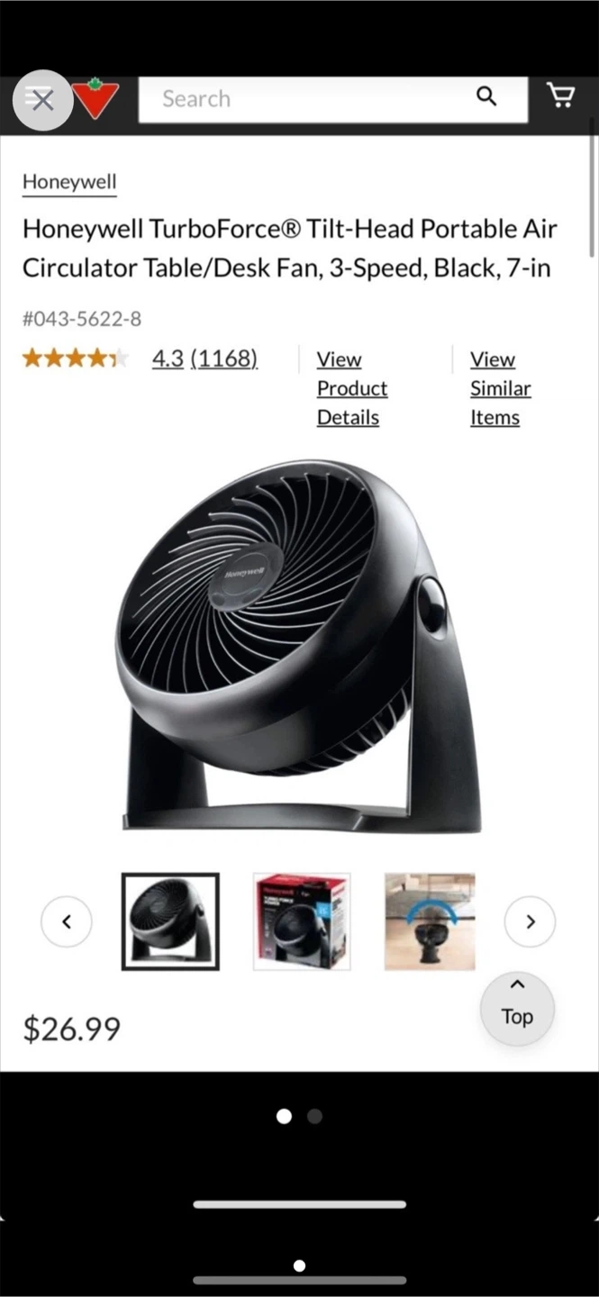 Dusted*** Honeywell Turbo Force Fan