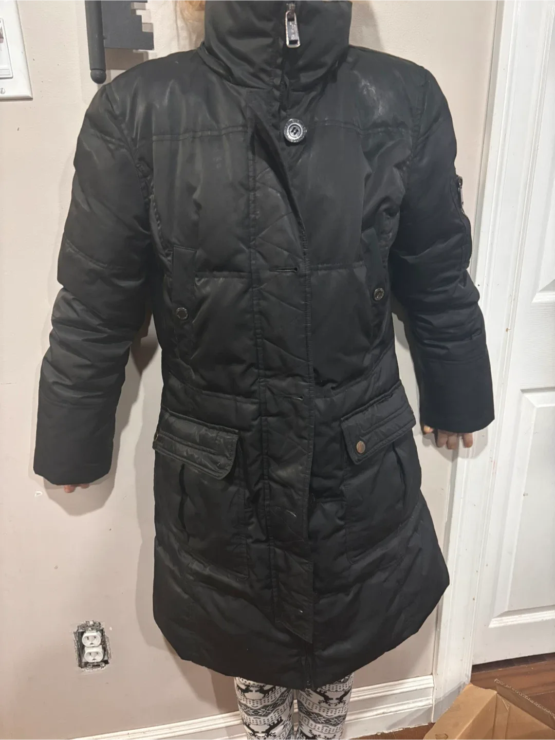 London Fog Black Puffer Coat