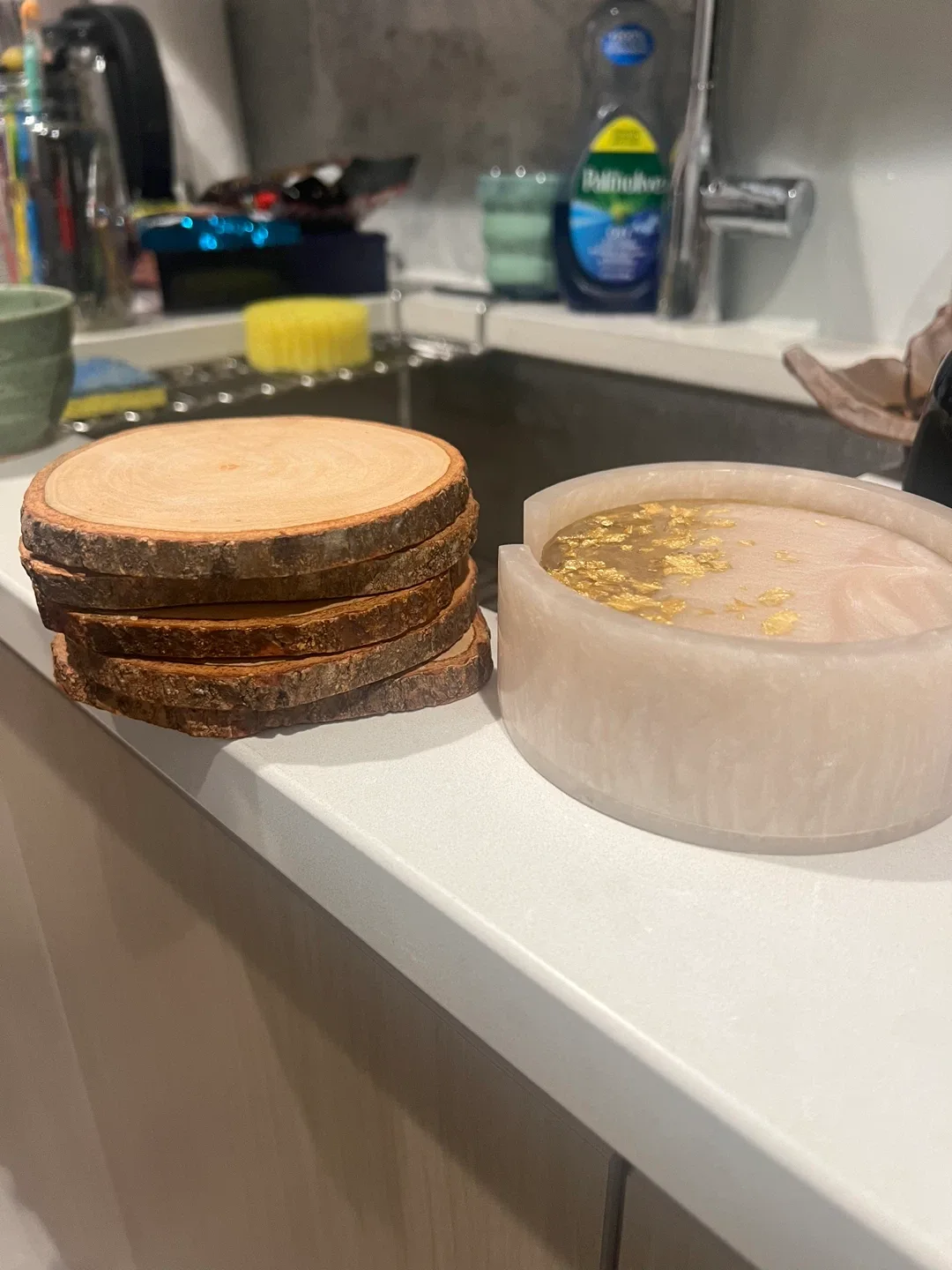 5 Handmade Resin & 5 Wood Coasters thumbnail
