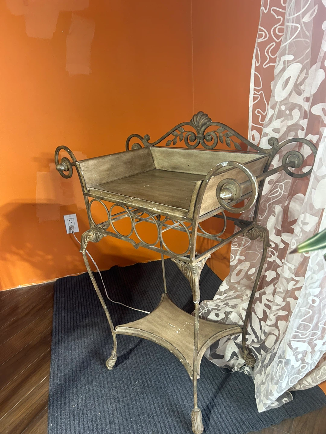 Vintage wrought iron Wine stand - photo 2