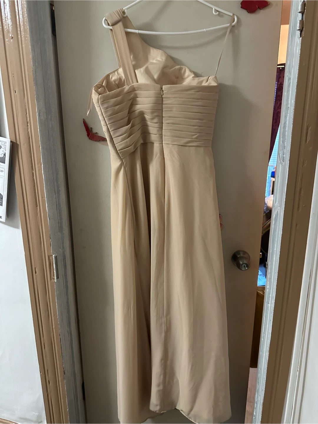 Beige One-Shoulder Dress - photo 3