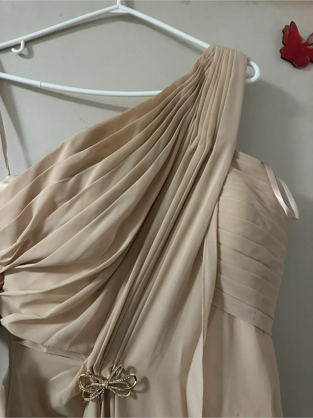 Beige One-Shoulder Dress image indicator(2)