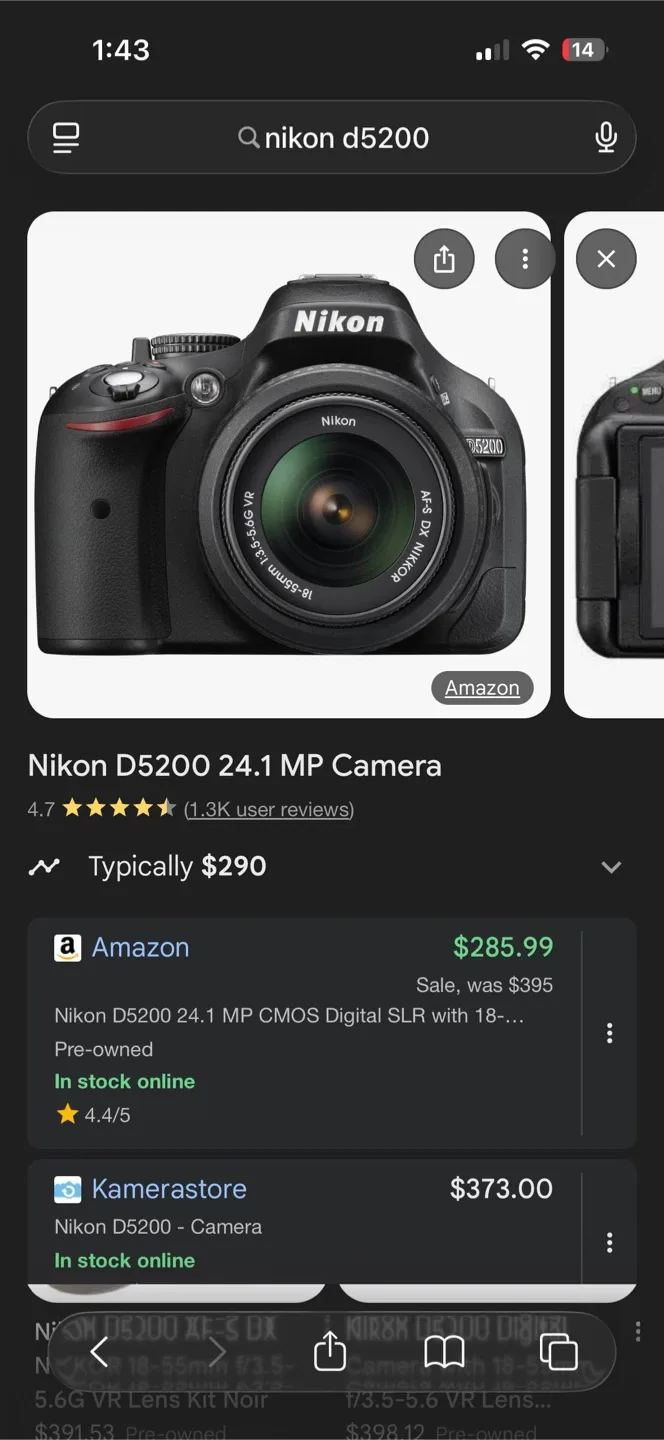 Nikon D5200 DSLR Camera with 18-140mm Lens image indicator(8)