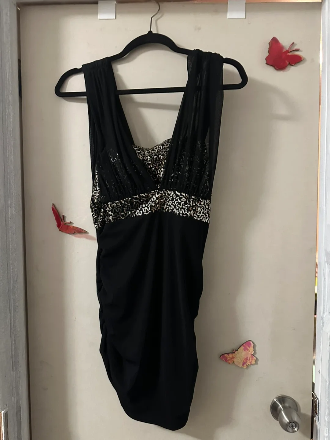 Black & Gold Sequin Dress