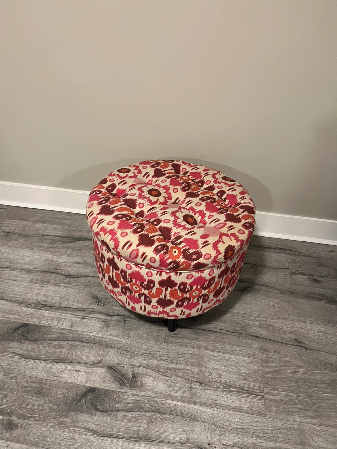 Patterned Round  Ottoman - photo 2
