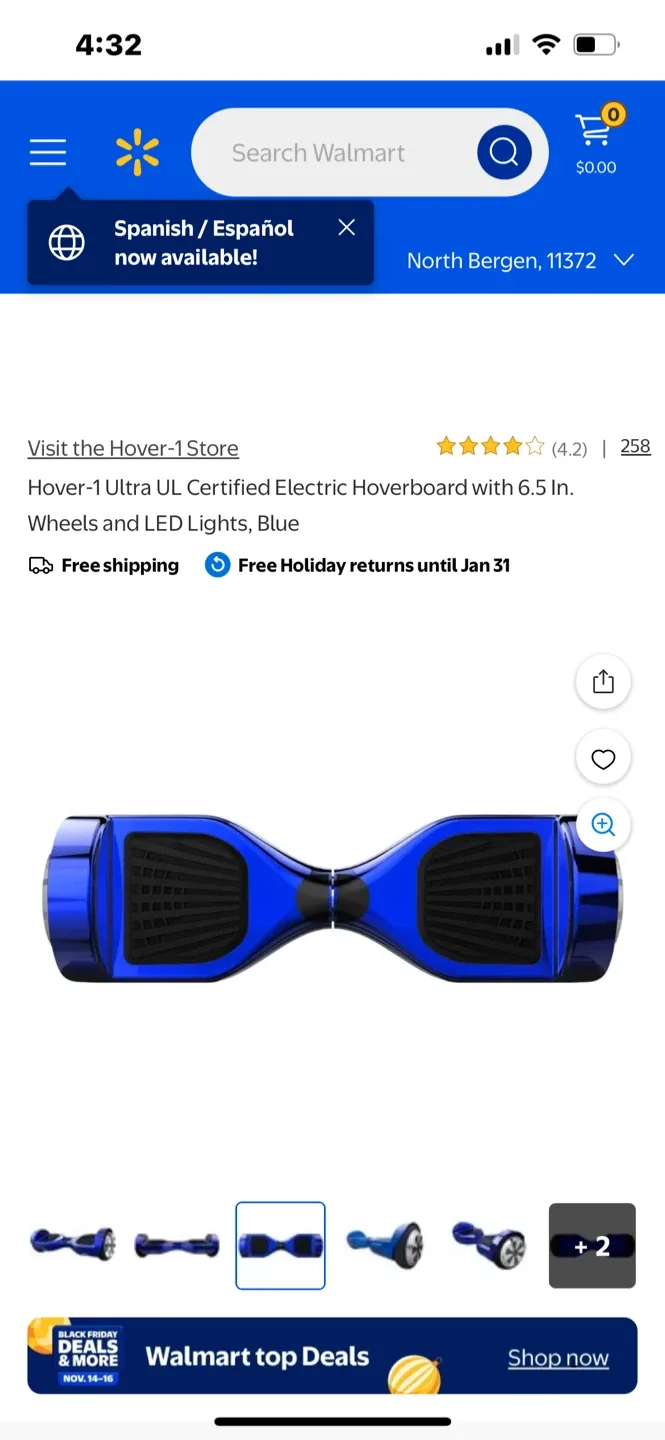 Hover-1 Ultra UL Electric Hoverboard - Blue