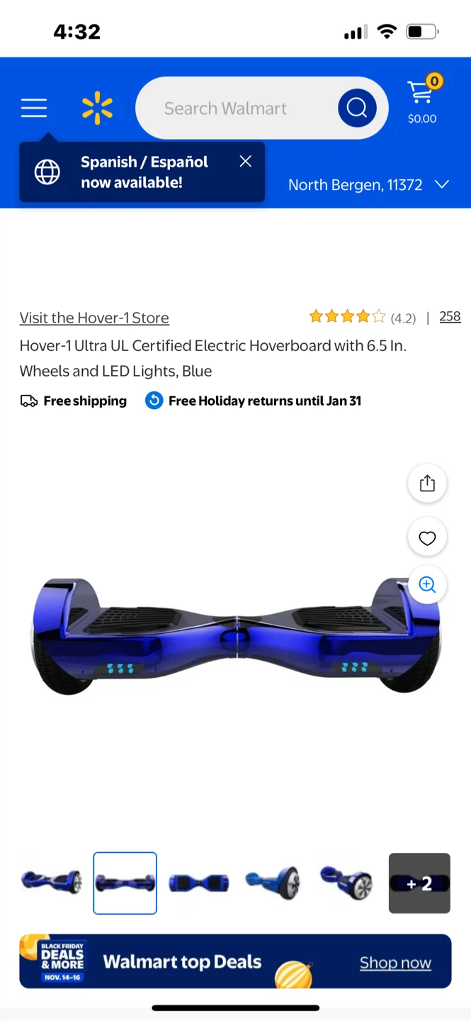 Hover-1 Ultra UL Electric Hoverboard - Blue - photo 2