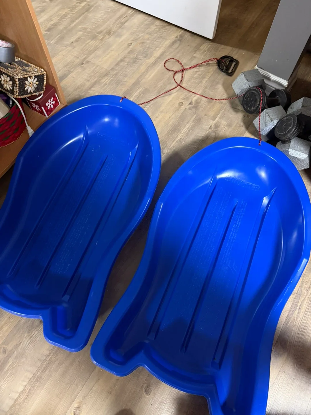 Blue Plastic Sled - Booster