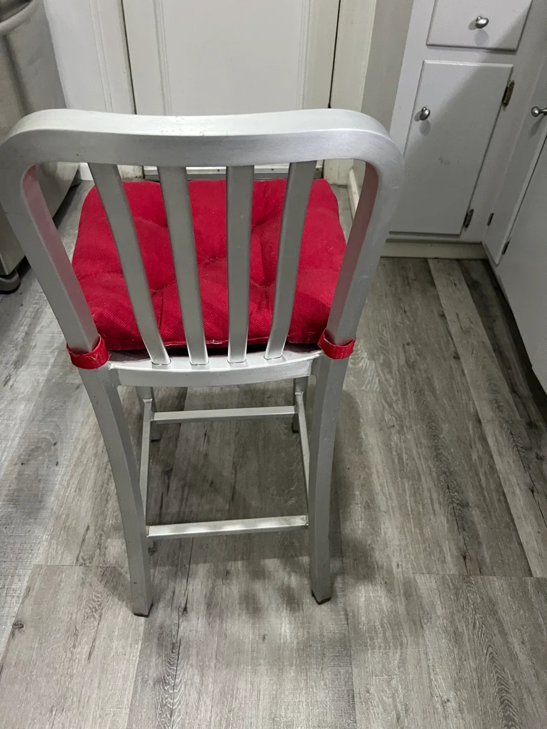 Crate and barrel Silver Aluminum Dining Chair image indicator(3)