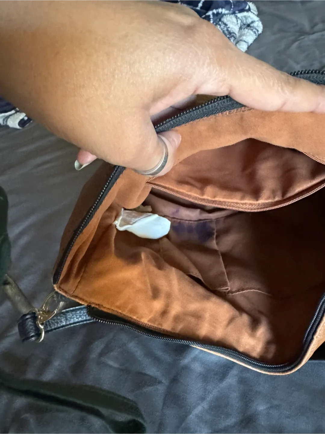 Brown & Black Shoulder Bag