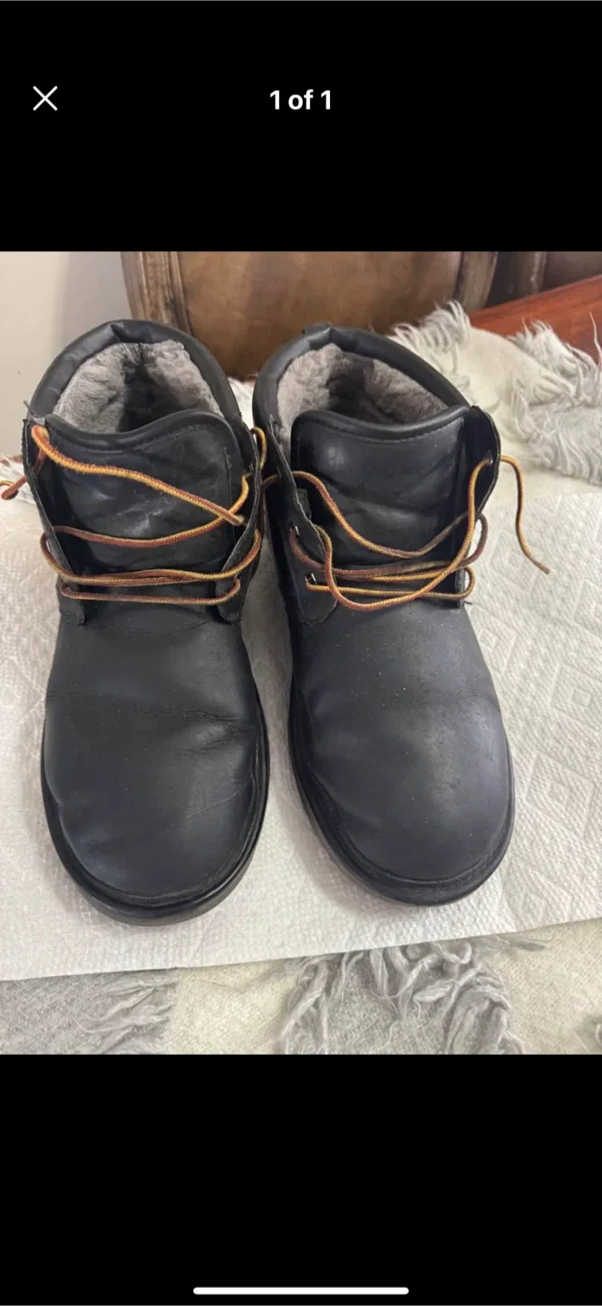 UGG Black Leather Boots