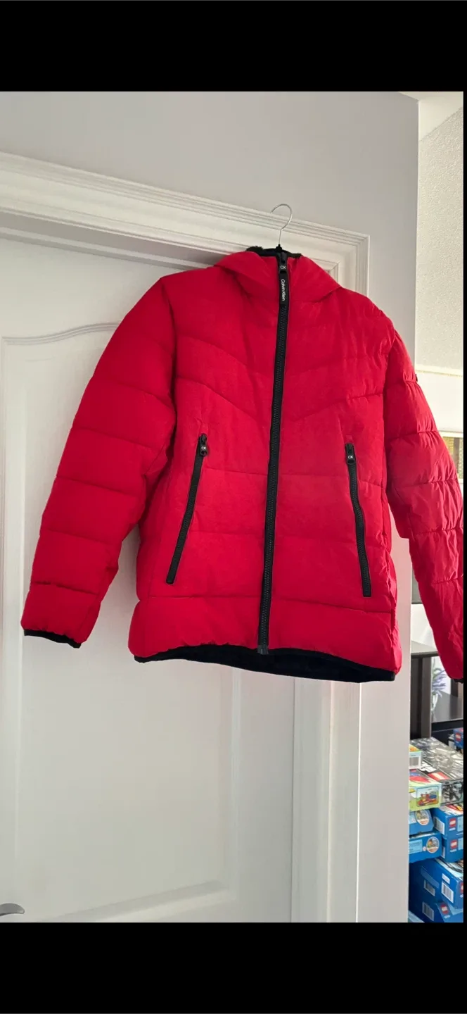 Calvin Klein Red Puffer Jacket image indicator(2)