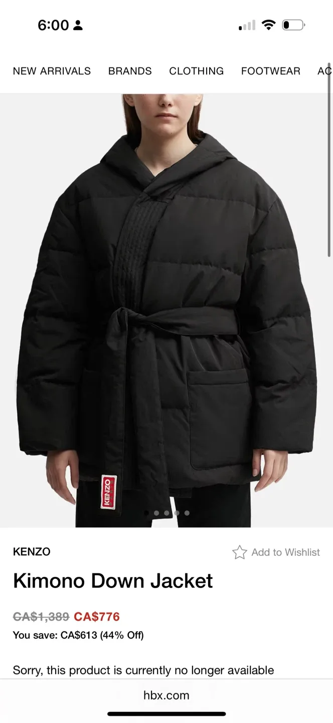 KENZO Kimono Down Jacket - Size XS image indicator(3)