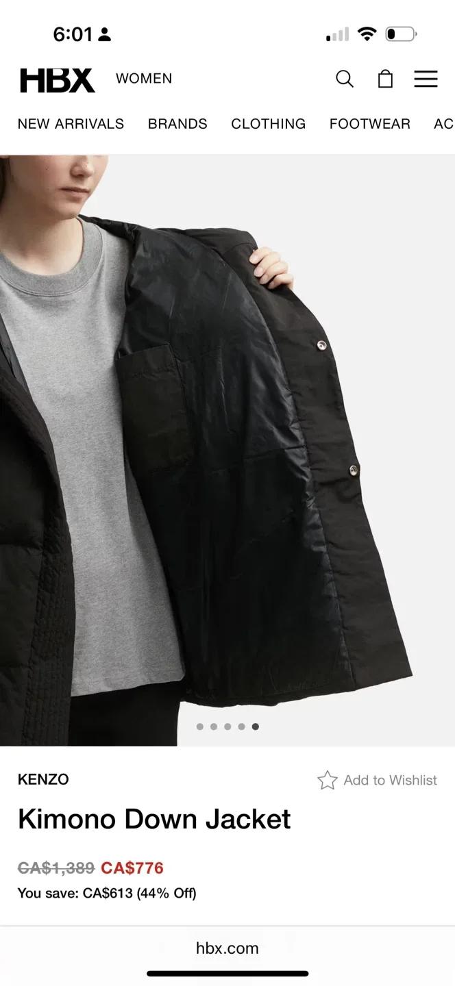 KENZO Kimono Down Jacket - Size XS image indicator(2)