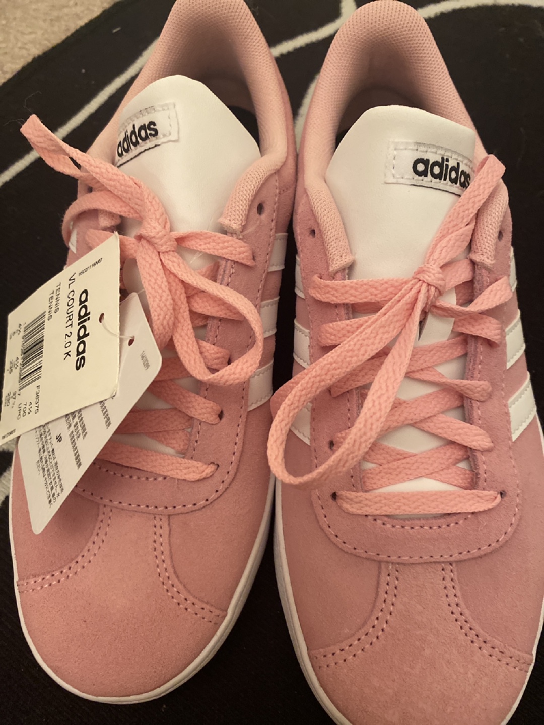 New Adidas VL Court 2.0 K Pink Sneakers