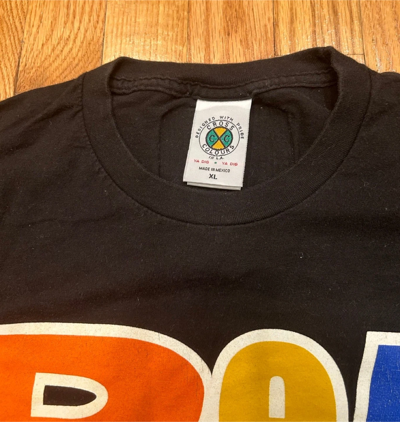 Cross Colours Peace Stop-D Violence Black Tee - XL - photo 3