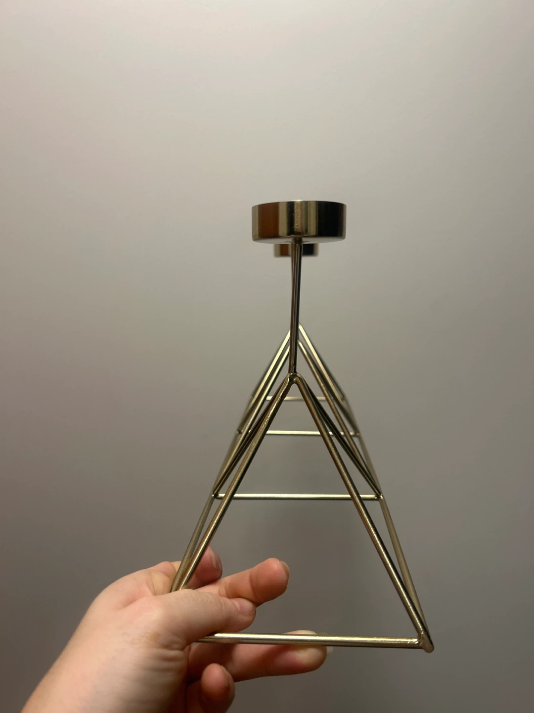 Gold Geometric Candle Holder - photo 3