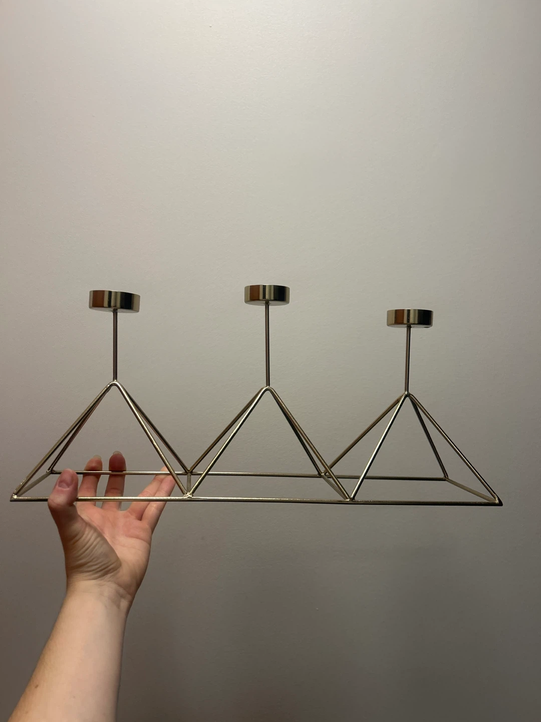 Gold Geometric Candle Holder