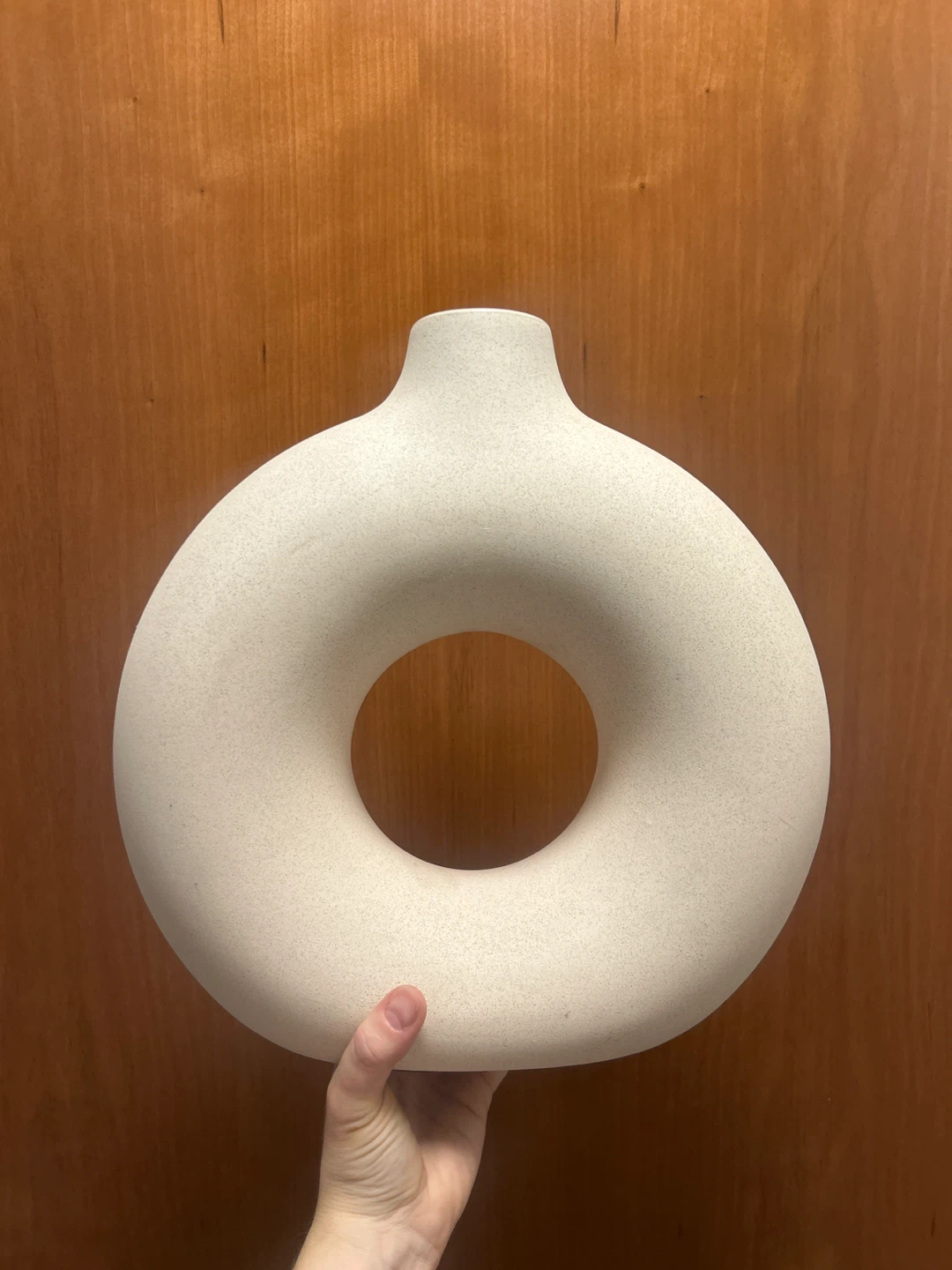 Beige Donut Vase