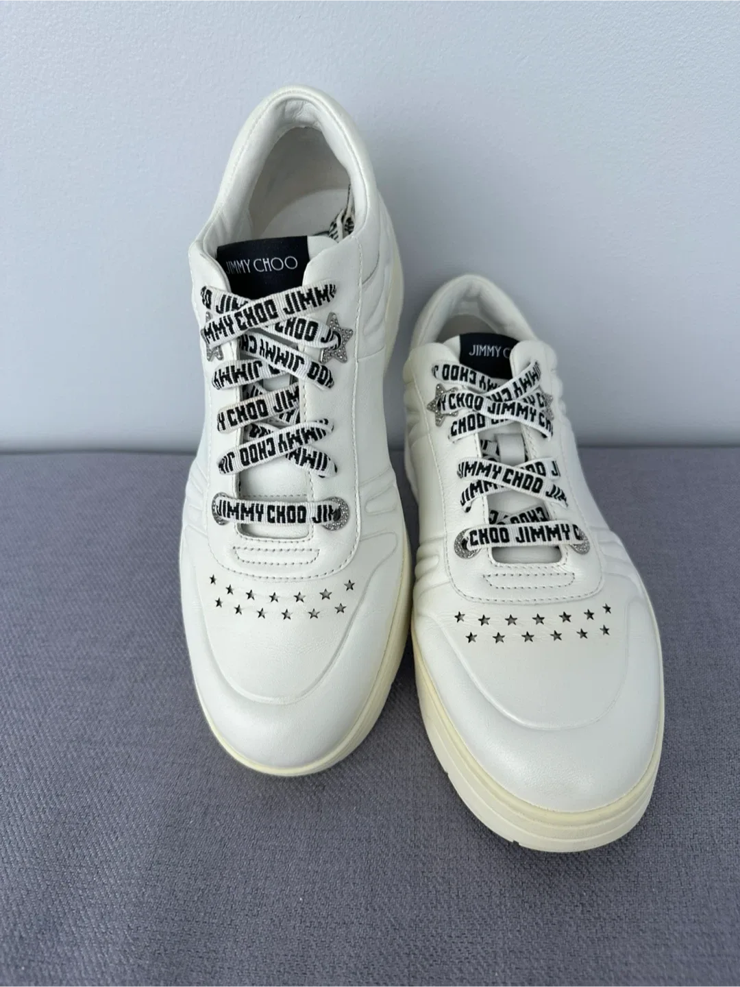 Jimmy Choo White Leather Sneakers
