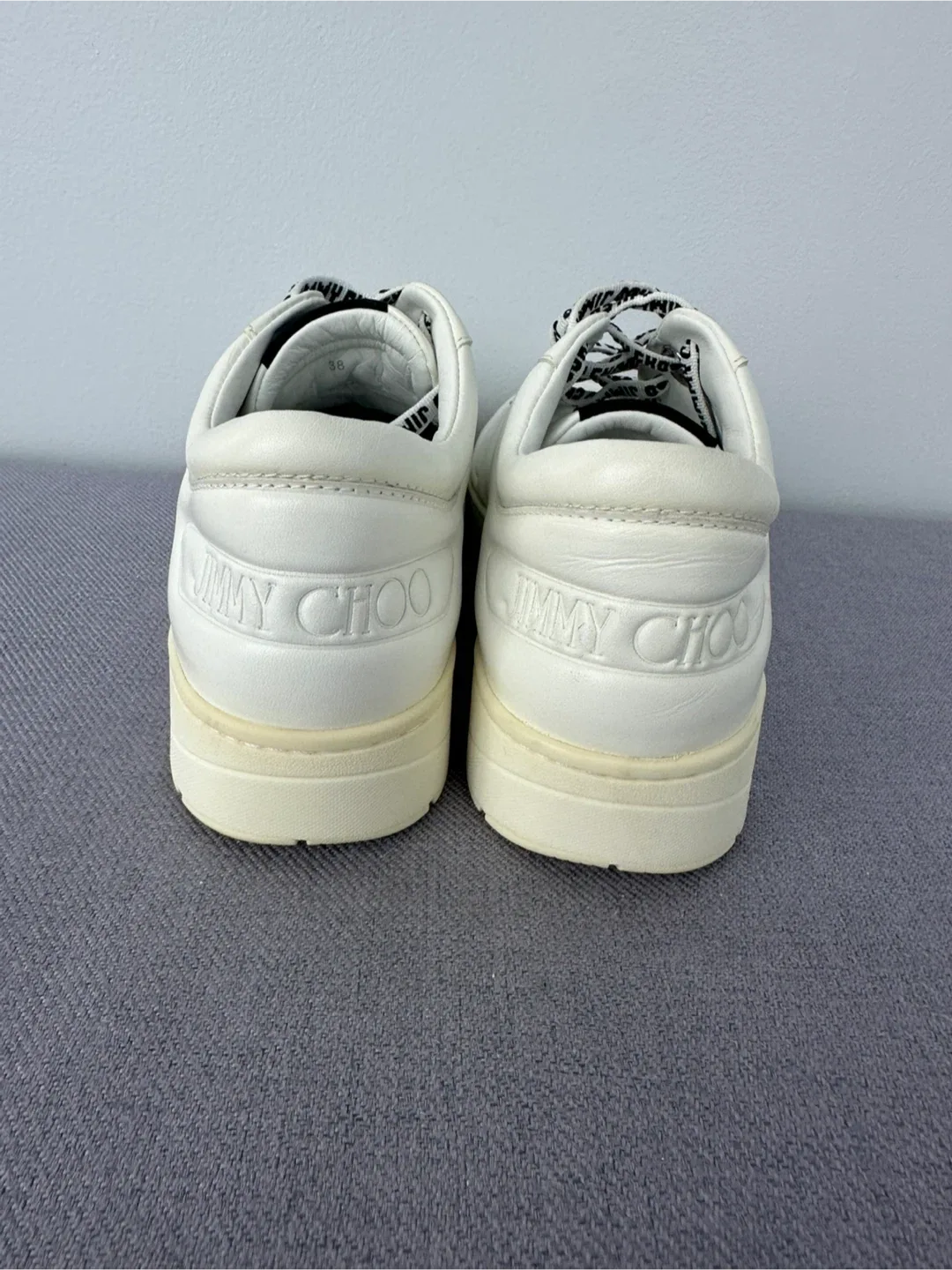 Jimmy Choo White Leather Sneakers image indicator(3)
