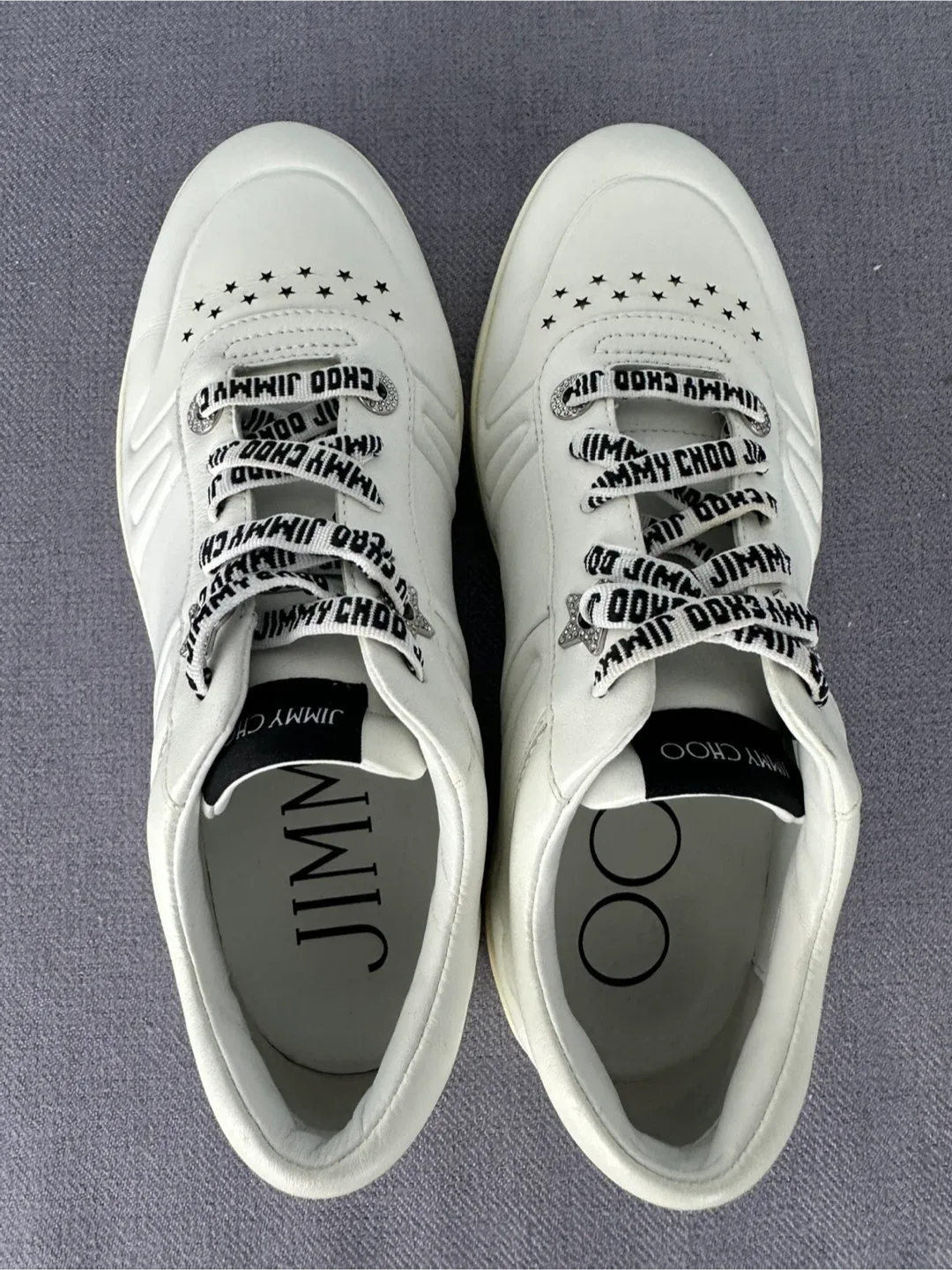 Jimmy Choo White Leather Sneakers image indicator(6)