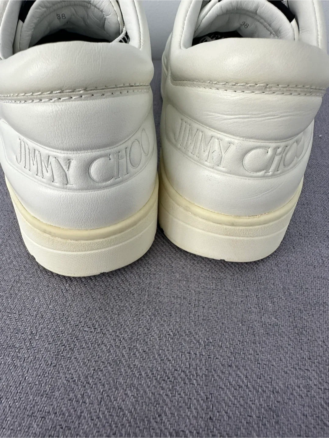 Jimmy Choo White Leather Sneakers image indicator(7)