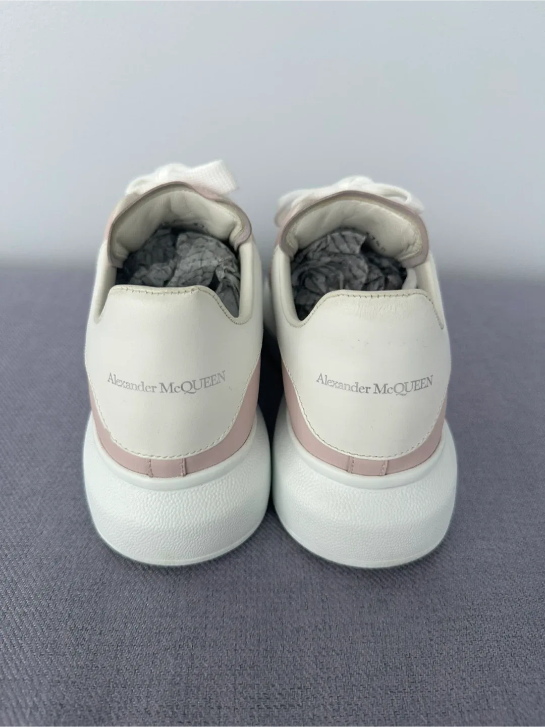 Alexander McQueen Pink Leather Sneakers image indicator(3)