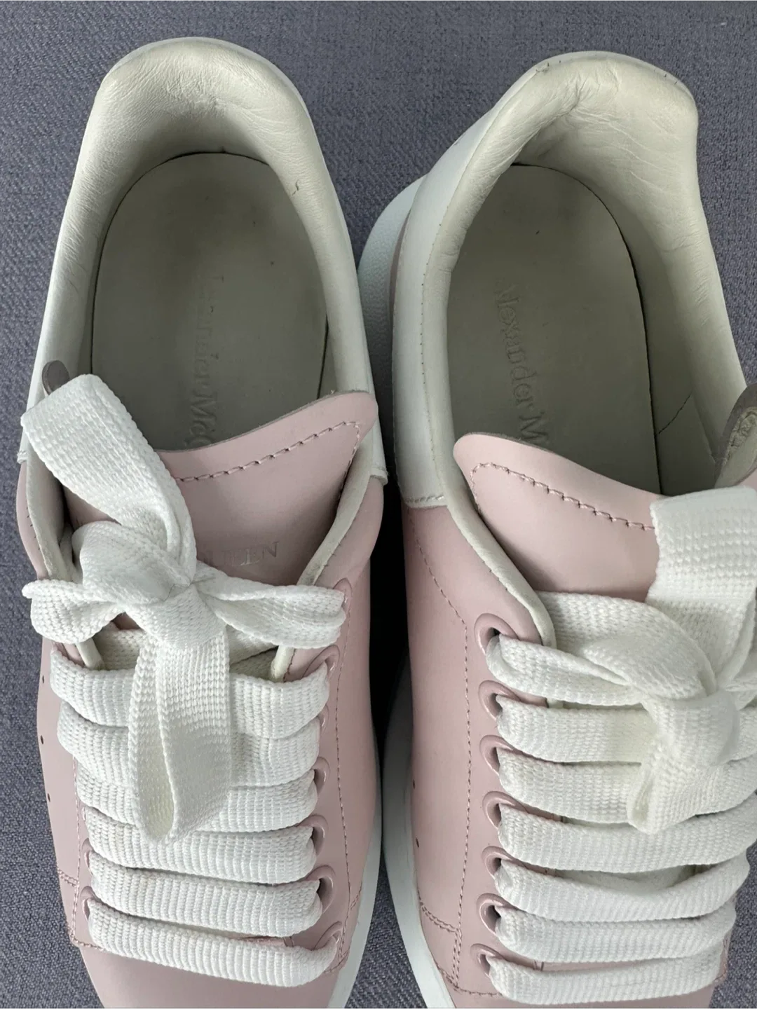 Alexander McQueen Pink Leather Sneakers image indicator(7)