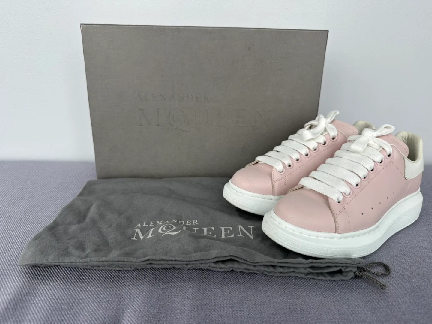 Alexander McQueen Pink Leather Sneakers image indicator(10)