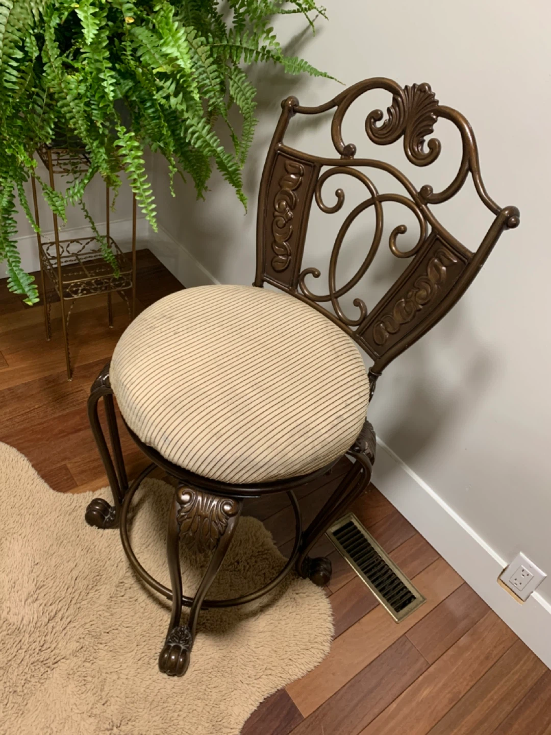 Ornate Swivel Bar Stools - Set of 2 - photo 2