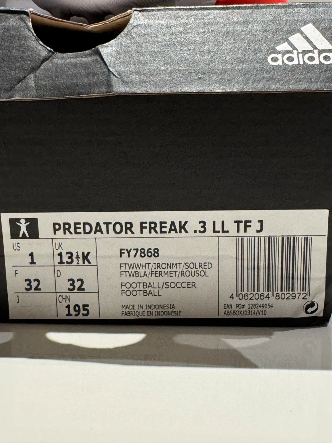 *BRAND NEW* ADIDAS PREDATOR Freak.3 LL TF JUNIOR / SZ 1US image indicator(7)